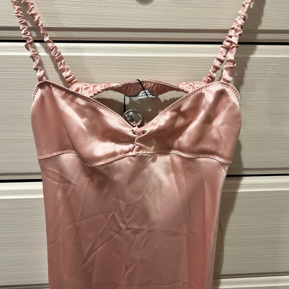 Zara Blush Satin Chemise